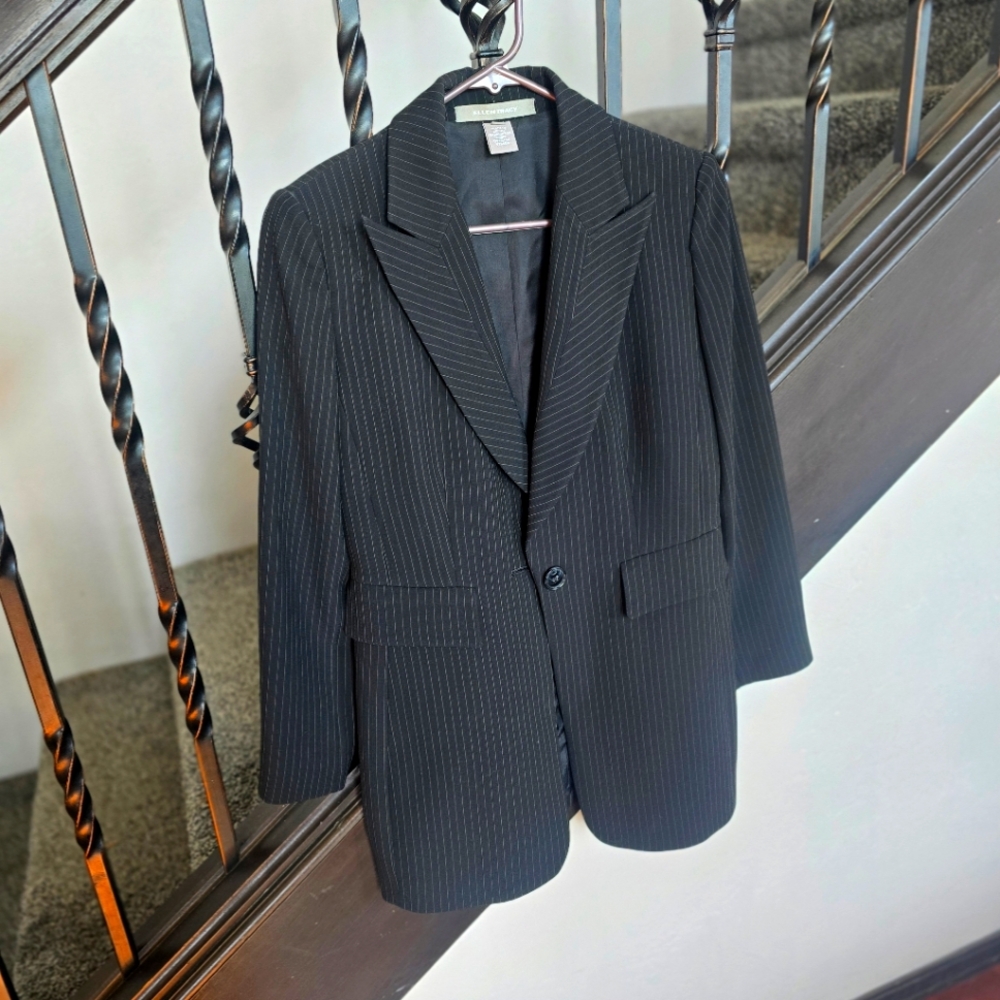 Black Pinstripe Blazer